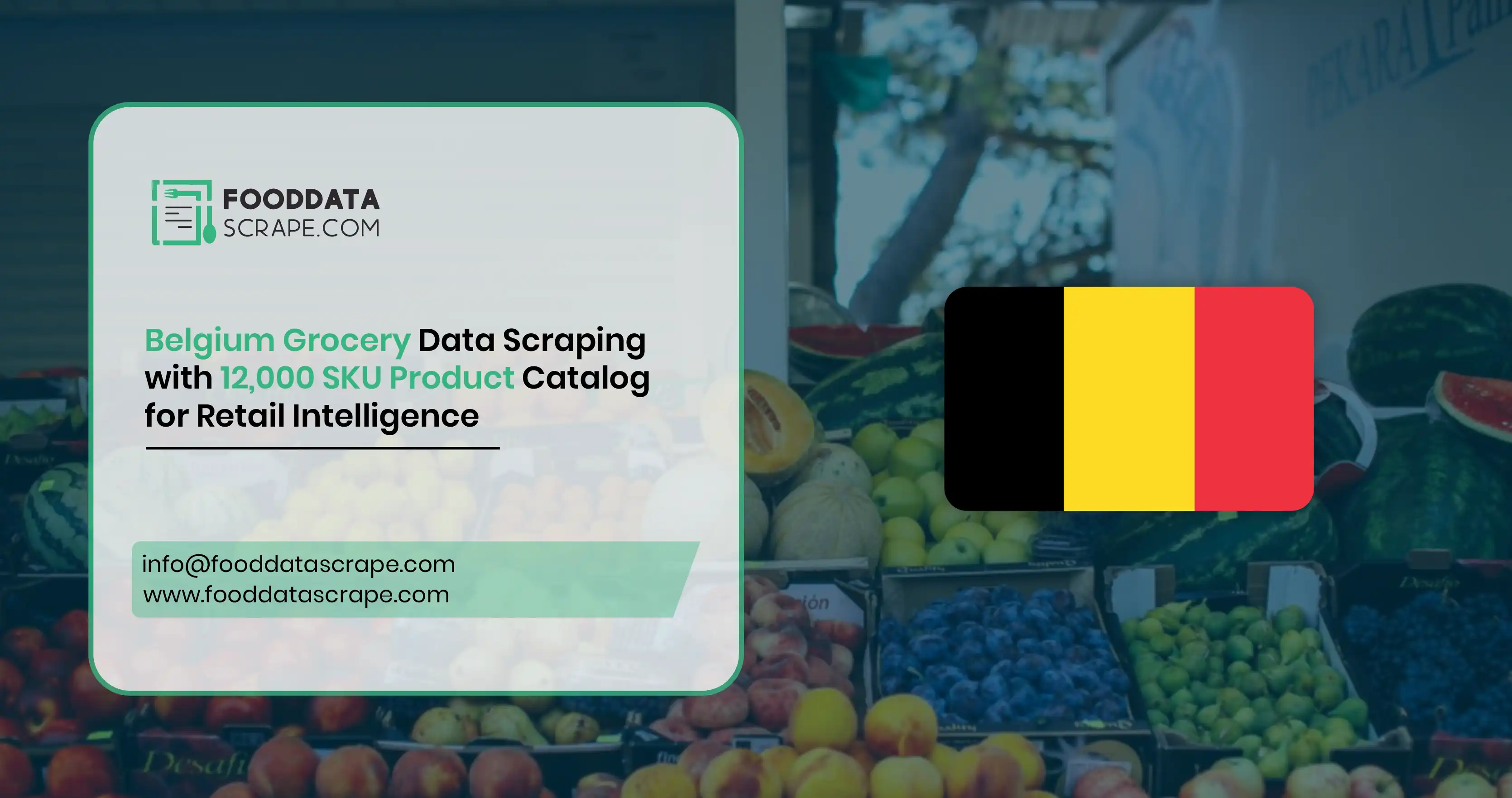 Belgium Grocery Data Scraping with 12,000 SKU Product Catalog